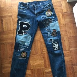 polo patch jeans